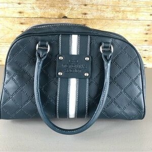 Blue Victoria's Secret Women’s Handbag Satchel Weekend Bag Medium Black Zip